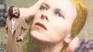 The cover of David Bowie's Hunky Dory, plus (inset) Jim James 