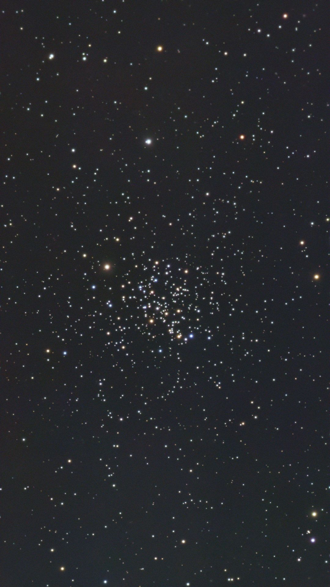 The M67 cluster photographed with the ZWO Seestar S50 and processed in Pixinsight