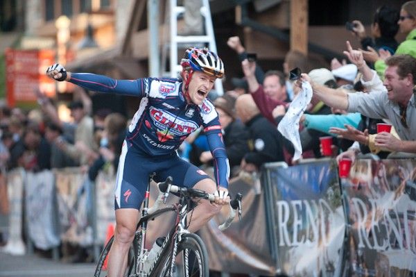 Jesse Moore secured a stage win for his California Giant Berry Farms squad.