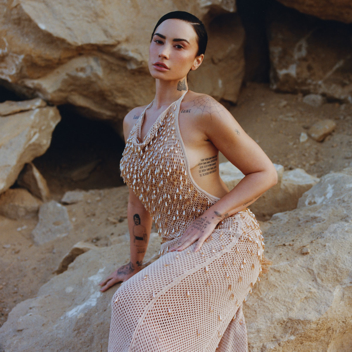 Promo image forBest Knockoff Luxury Clothing
's November cover story with Demi Lovato. 