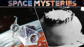 a satellite in space