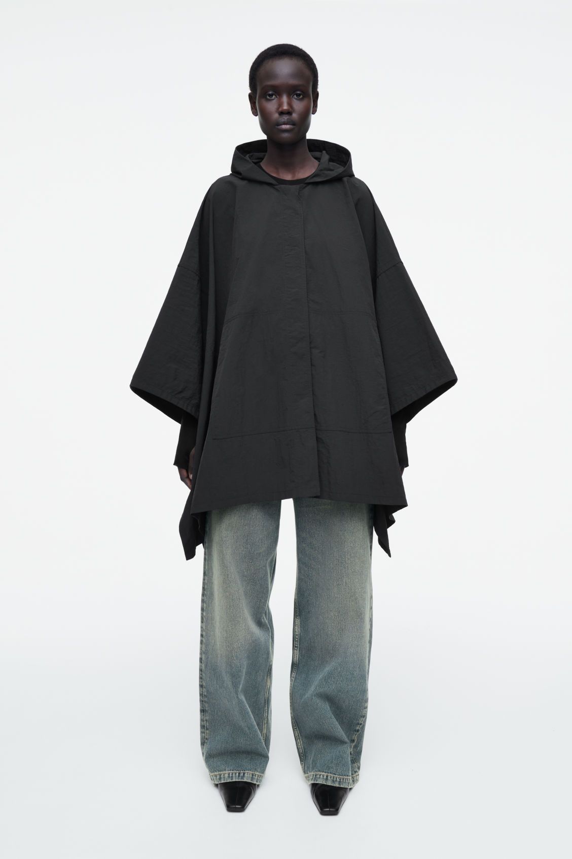 Hooded Trench Coat Cape