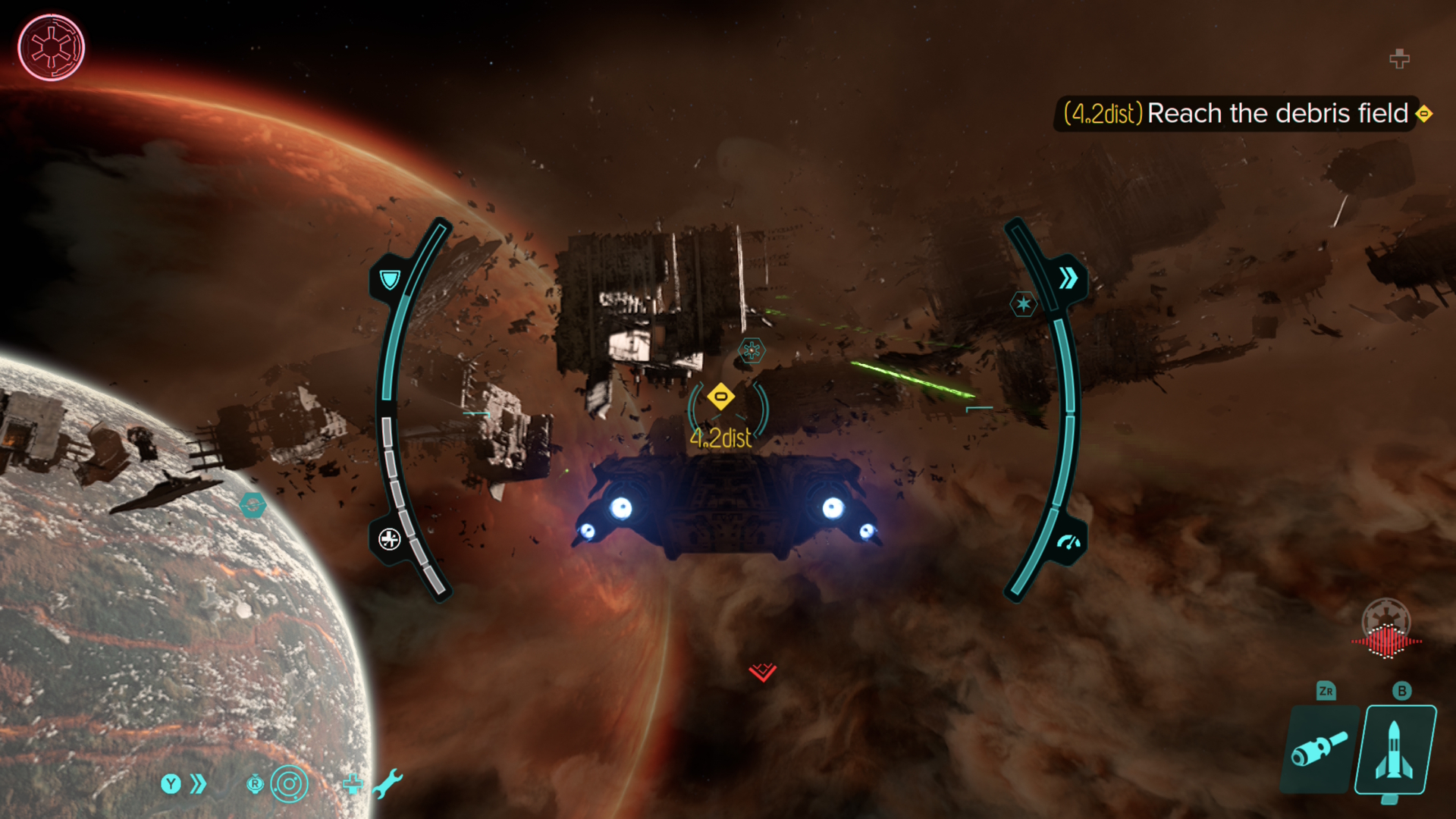 A screenshot of Star Wars Outlaws Gold Edition on Nintendo Switch 2.