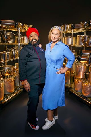 Tony Singh and Josie Gibson on Cooking With The Stars 2022.