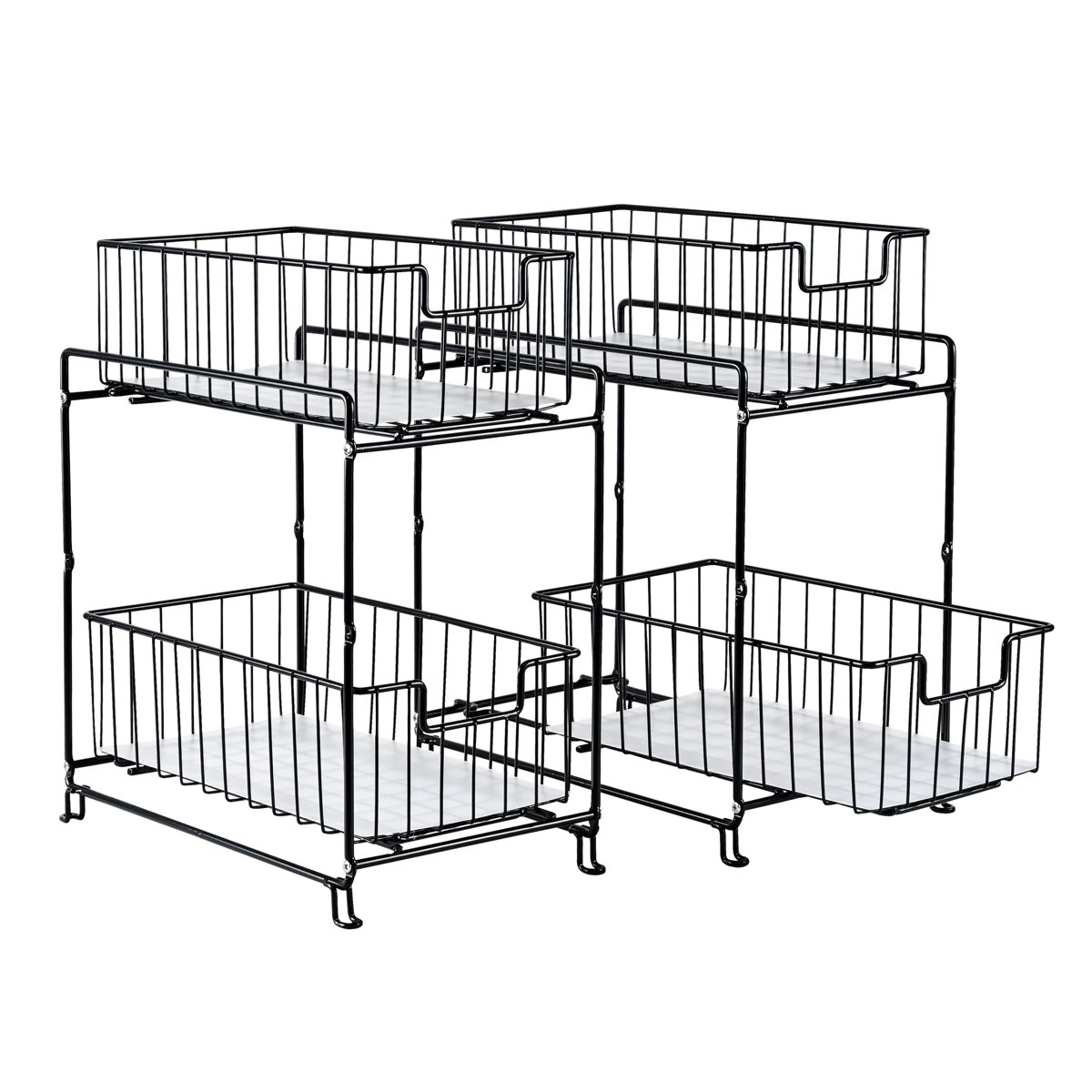 Rebrilliant Stackable 2-Tier Under Sink Cabinet Organizer Sliding Drawer for Pantry, Kitchen, Pack of 2 &amp;amp; Reviews | Wayfair