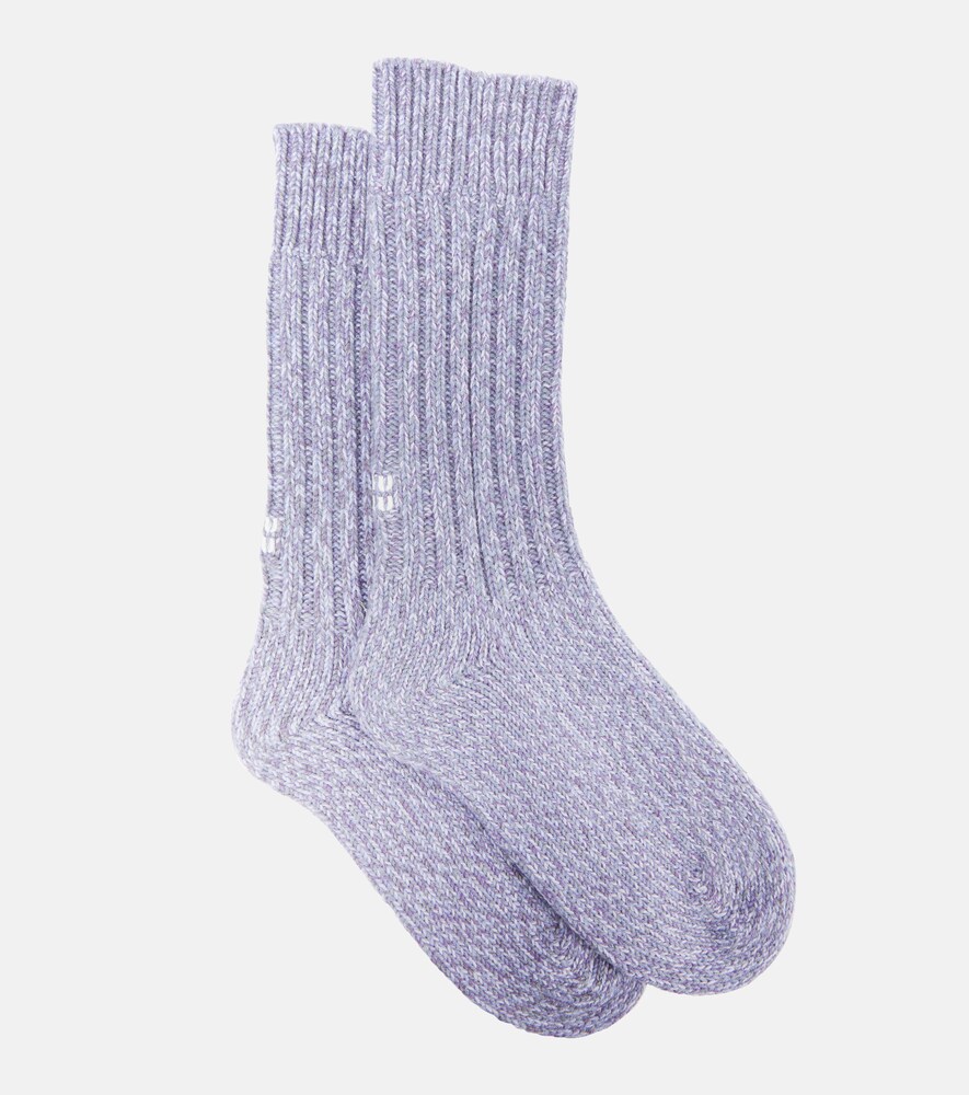 Logo Cashmere and Wool Socks