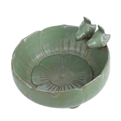 Lxdzsm Ceramic Bird Bath, 5.9&rdquo; 