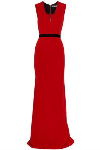 Victoria Beckham Belted Wool And Silk Blend Gown, £1,225