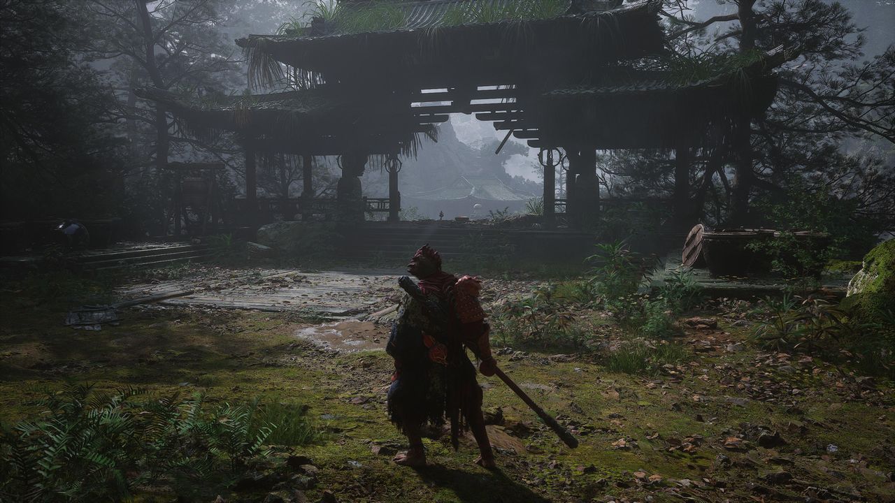 A screenshot from Black Myth: Wukong showcasing the impact of optimising graphics settings