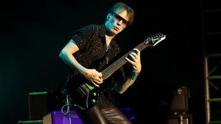 Steve Vai performs onstage during Tollwood Festival at Olympiapark on July 08, 2025 in Munich, Germany