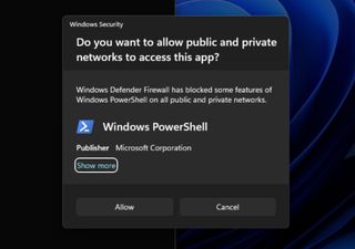 Windows Security dialog UI