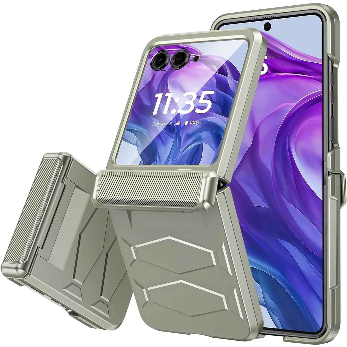 Vizvera Motorola Razr Plus 2024/2025 Case with Hinge Cover