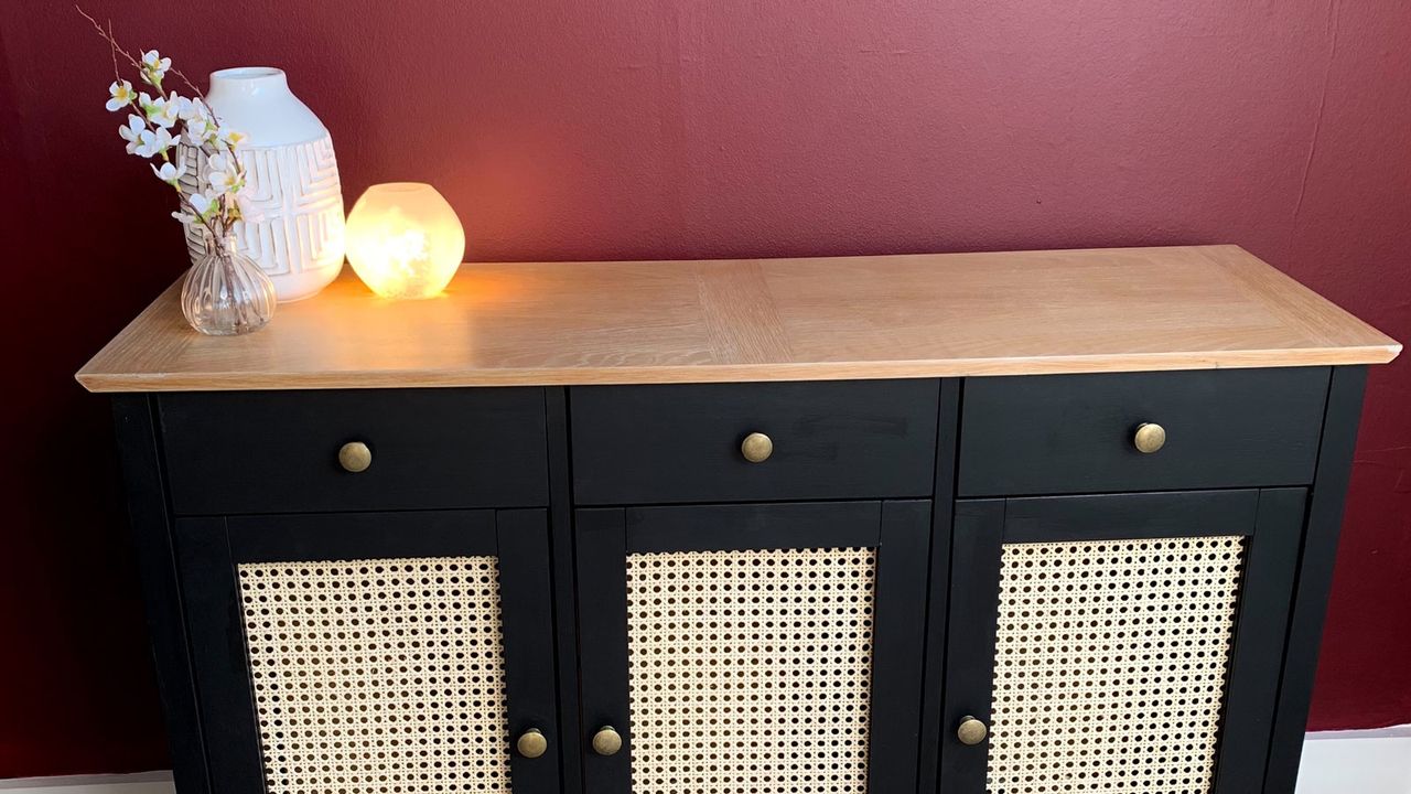 rattan sideboard