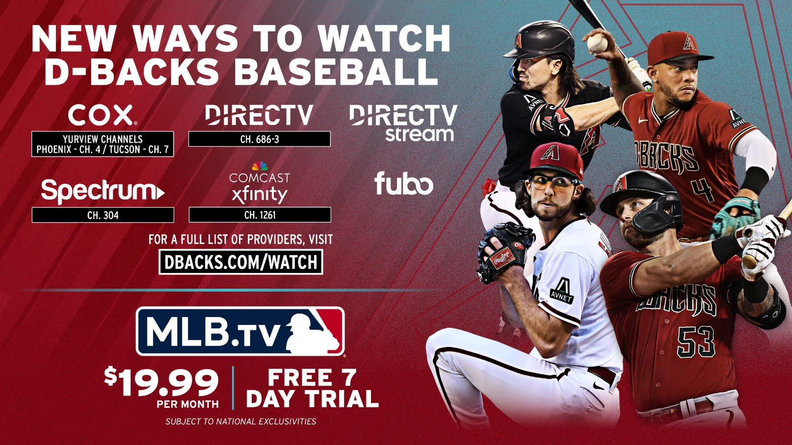 MLB Sets Up New Diamondbacks Channel, Claims Reach Has Expanded by 4.7 Million Homes vs