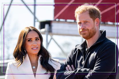 Prince Harry and Meghan Markle looking tense