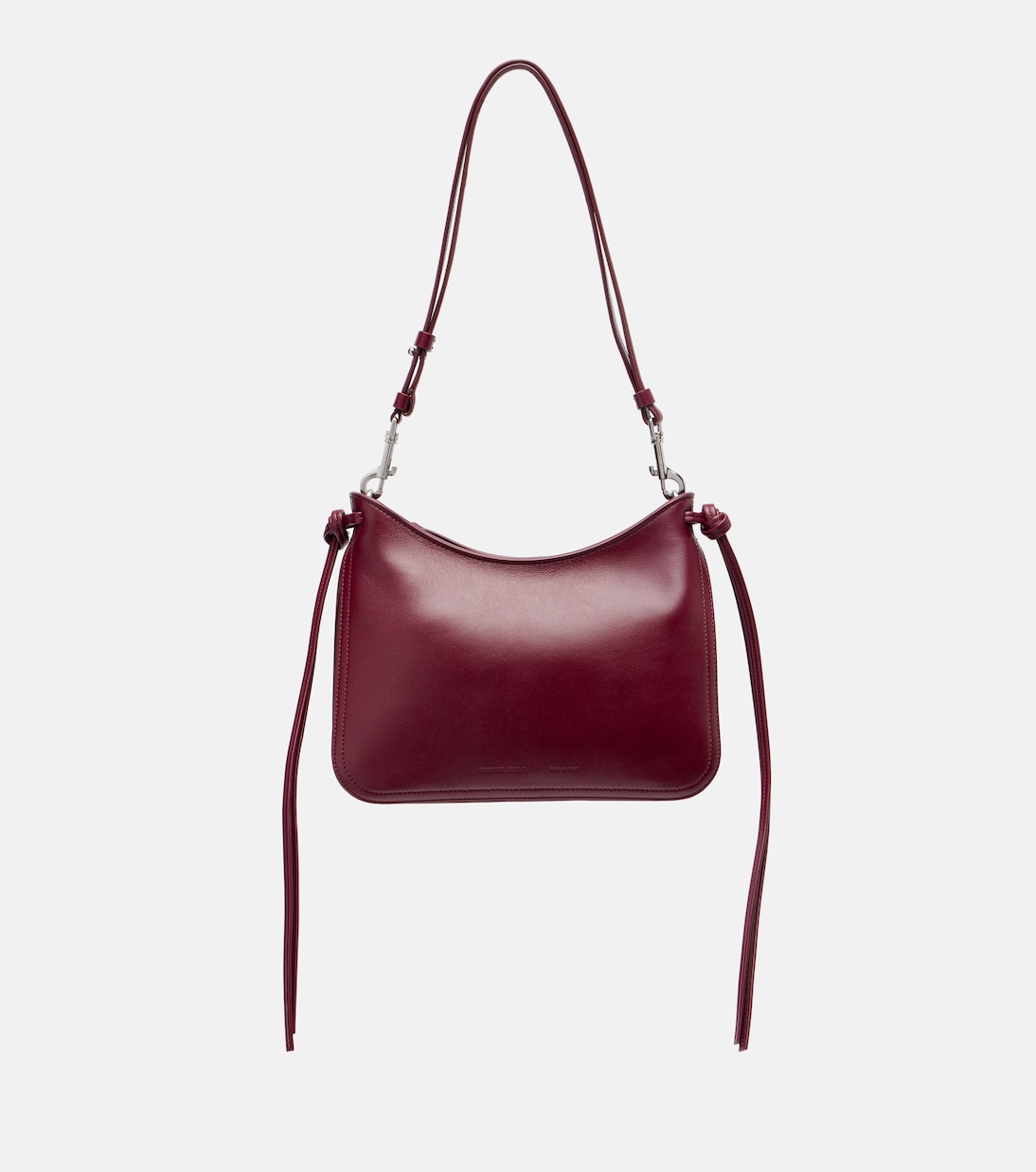 Small Gig Leather Shoulder Bag in Burgundy - Phoebe Philo