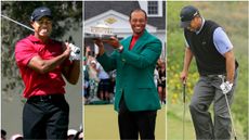 Tiger Woods witht he 2019 Masters trophy and struggling with his injuries over the years