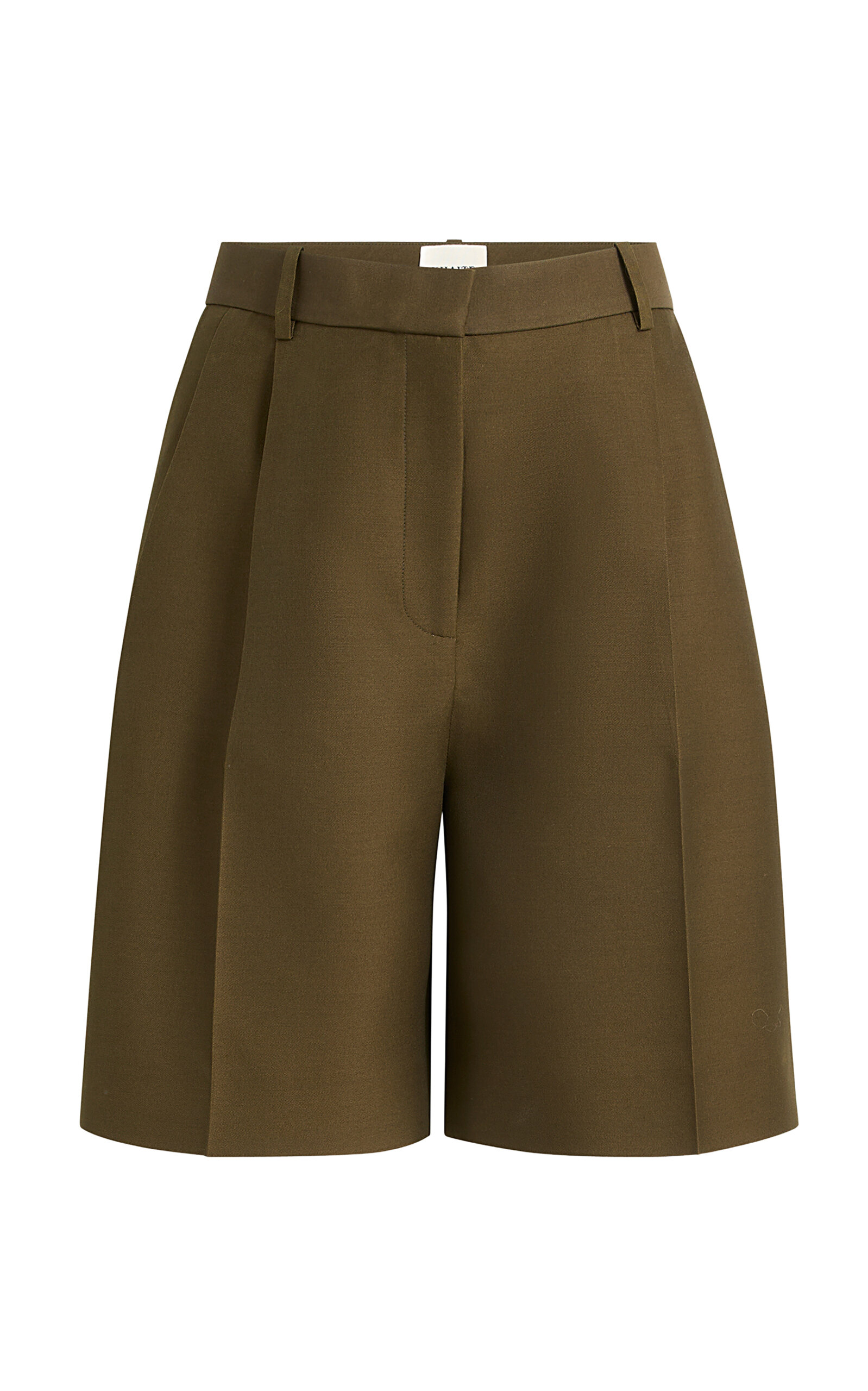 Auggie Wool-Silk Knee-Length Shorts
