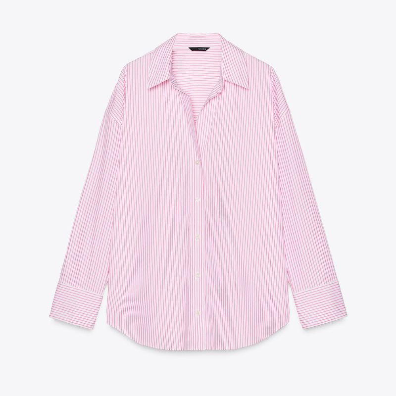 Zara , Striped Poplin Shirt 