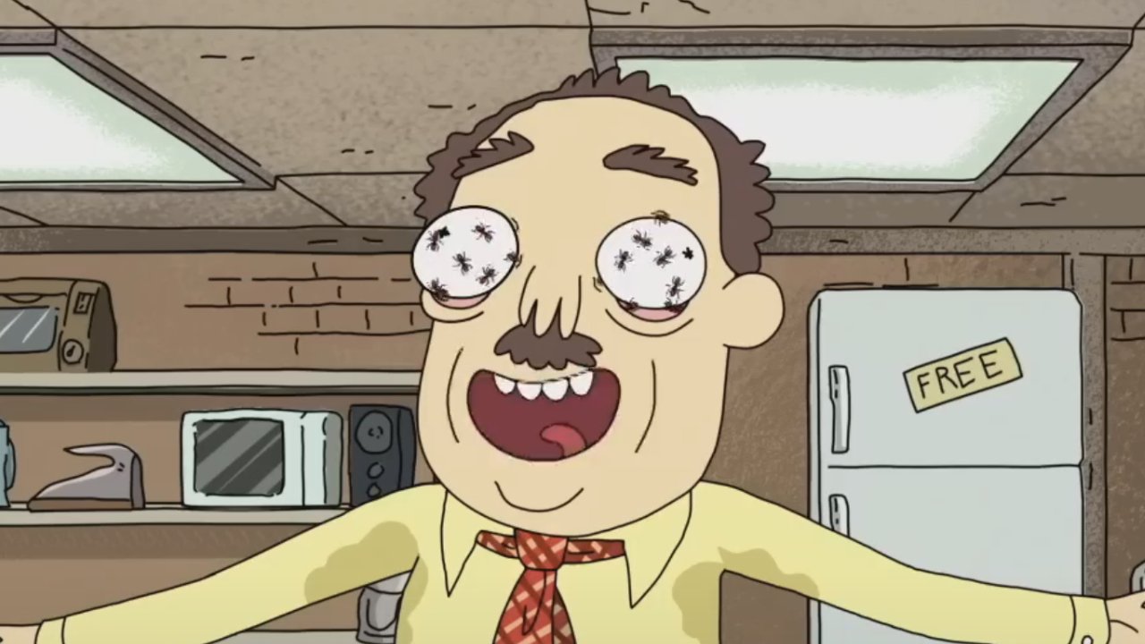 Ants in My Eyes Johnson ad from Rick and Morty