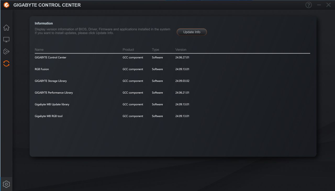 Gigabyte X870 Aorus Stealth - Gigabyte Control Center