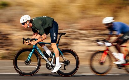 Two riders in Le Col cycling kit