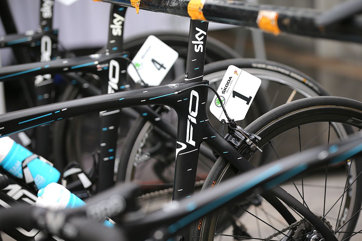 Chris Froome's bike ready for racing