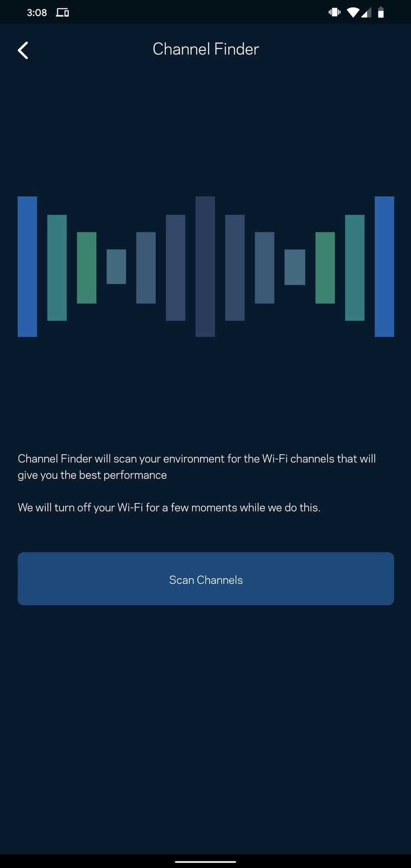 Linksys App Channel Scan