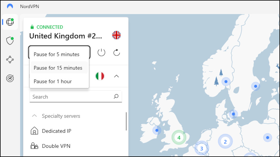 NordVPN Windows Pause Connection