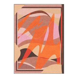 Orange, pink multicolor rug from Ruggable