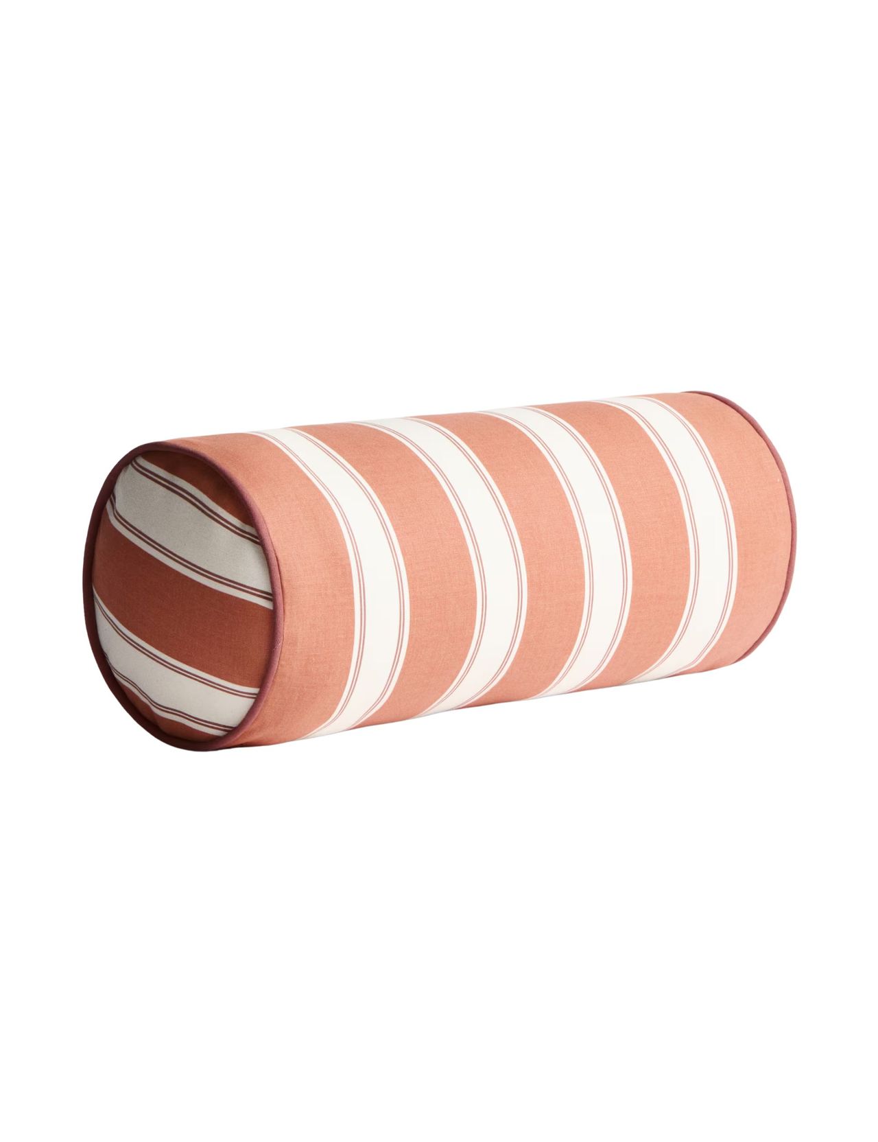 Terracotta Striped Outdoor Bolster