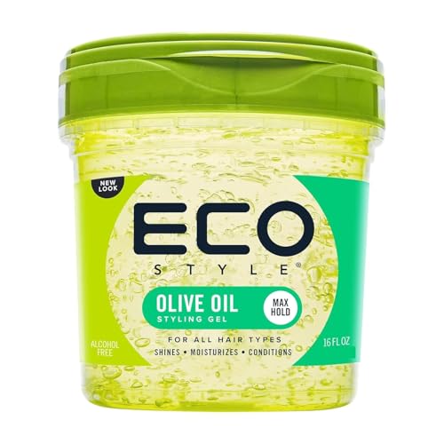 Eco Style Gel Olive Oil Styling - Adds Shine and Tames Split Ends - Delivers Moisture to Scalp - Nourishes and Repairs - Provides Weightless and Superior Hold - Ideal for All Hair - 8 Oz