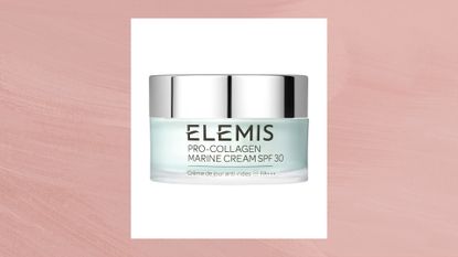 Image of Elemis Marine Cream on a pink background