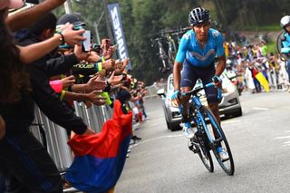 Nairo Quintana (Movistar) on his way to winning stage 6 at Tour Colombia
