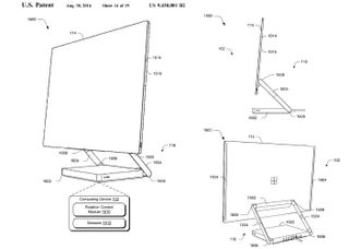 Image from a Microsoft patent application for a modular PC could be related to the Surface AIO