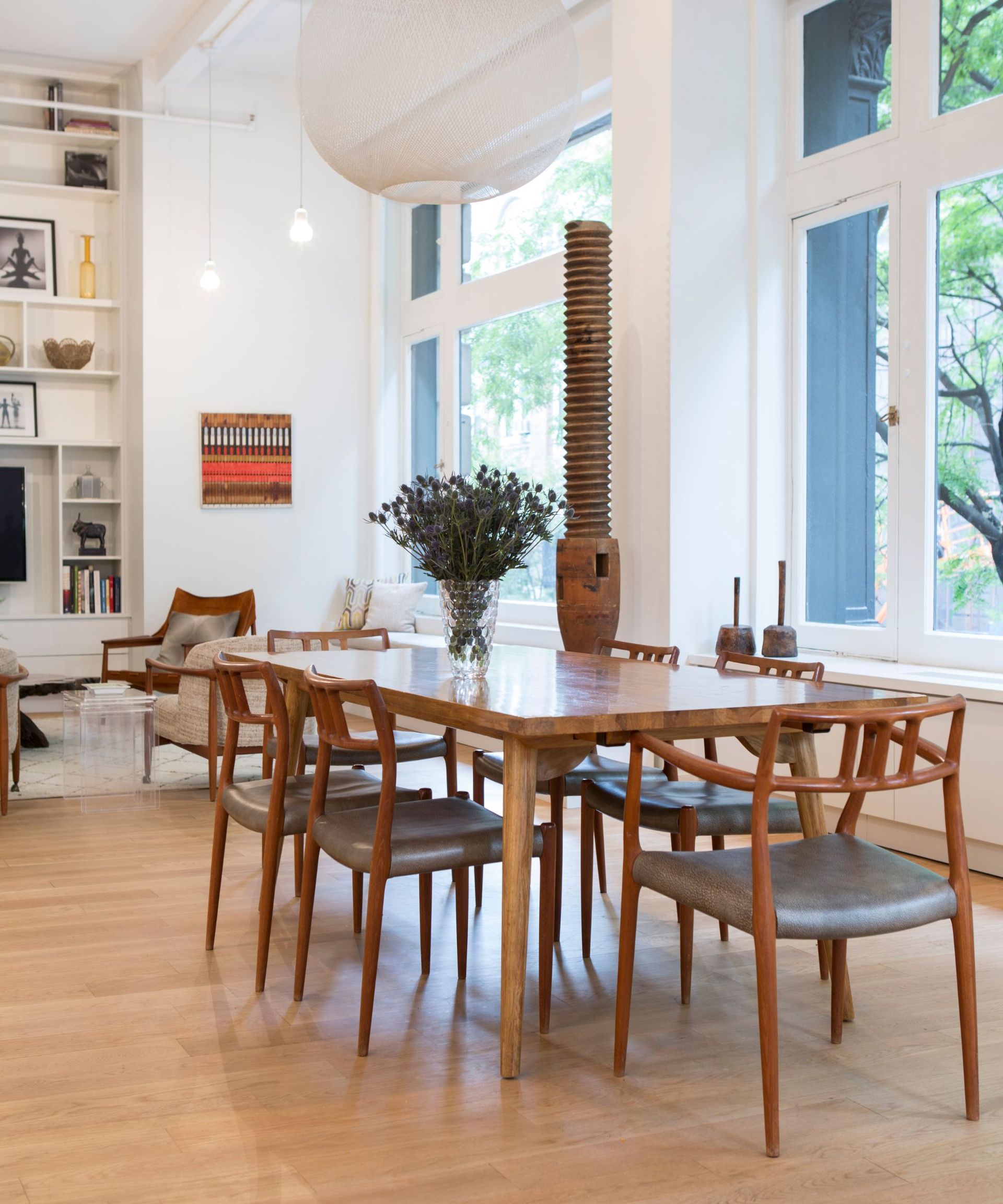 Dining room in open plan space