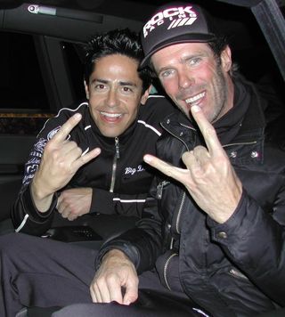 Rock Racing owner Michael Ball and Mario Cipollini