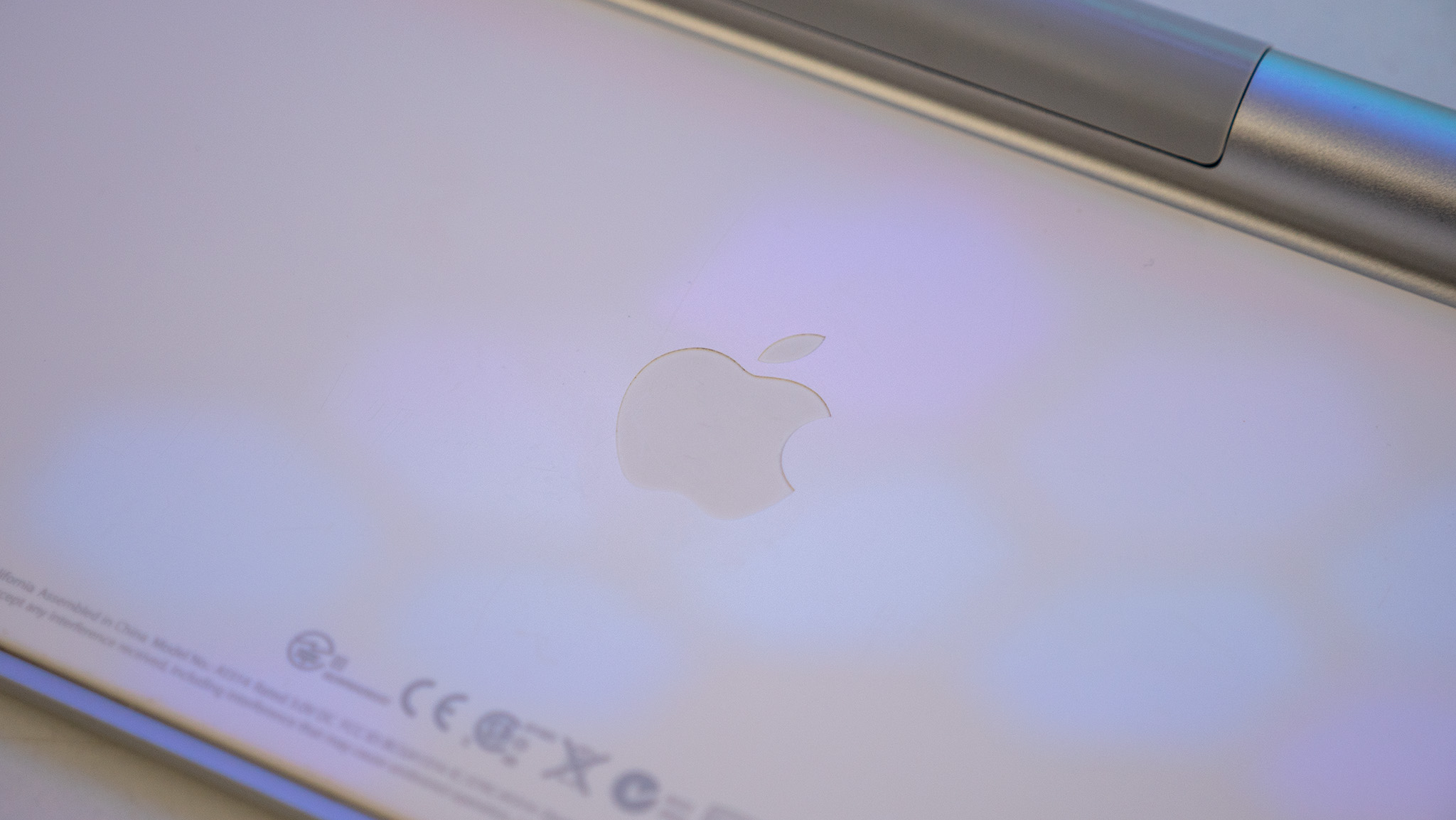 Apple Logo on the back of a Magic Keyboard