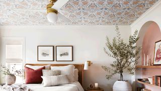 Wallpaper on ceiling in bedroom wallpaper trends 2023