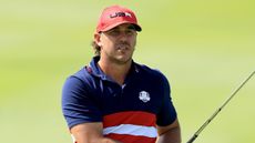 Brooks Koepka in his singles match in the Ryder Cup at Marco Simone