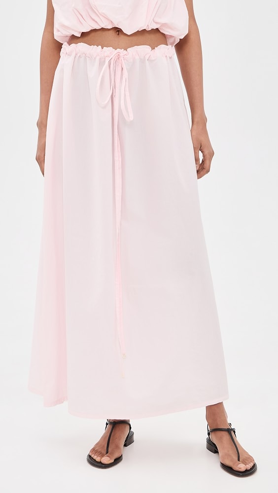 Poplin Column Skirt - Rose Water