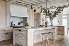 Smart kitchen a rustic kitchen with a large island