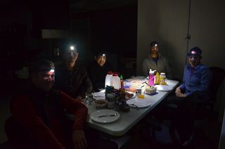 HI-SEAS Dinner by Headlamp