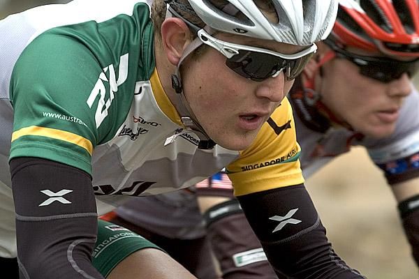 Silas Fisher (2XU-ACR) in action during stage three of the tour.