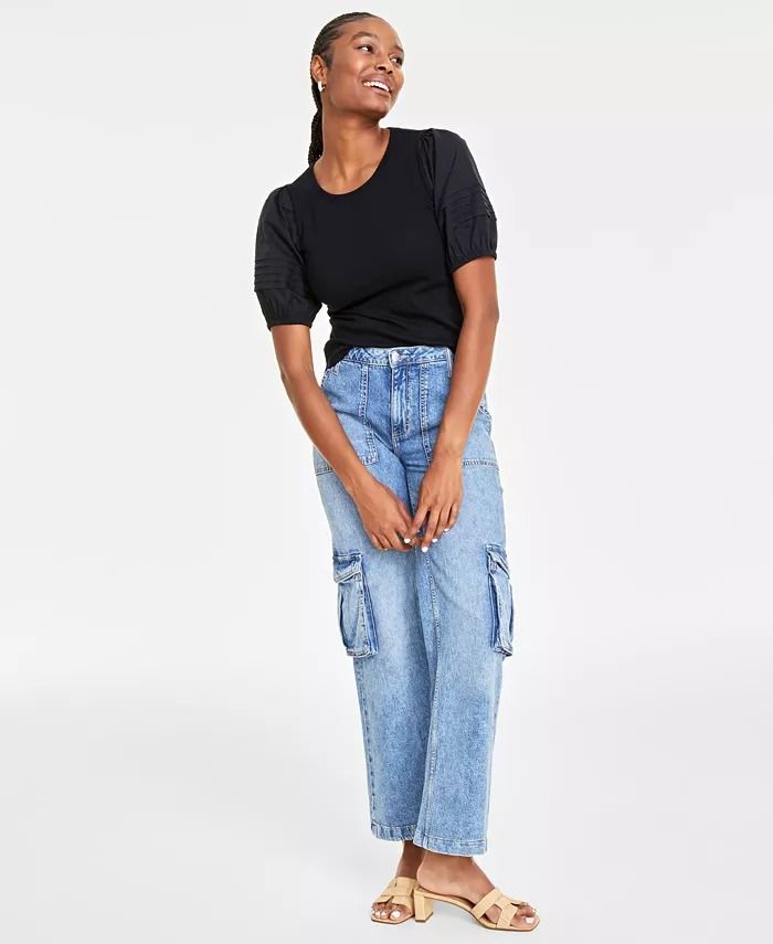 Women's Knit Elbow Sleeve Top