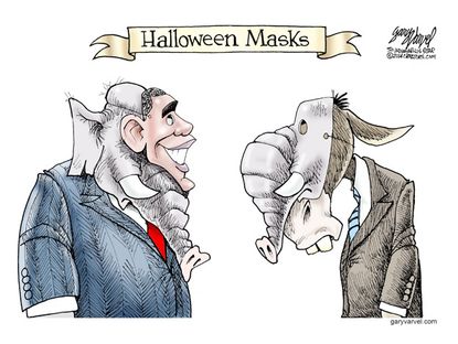 Obama cartoon Democrats GOP halloween