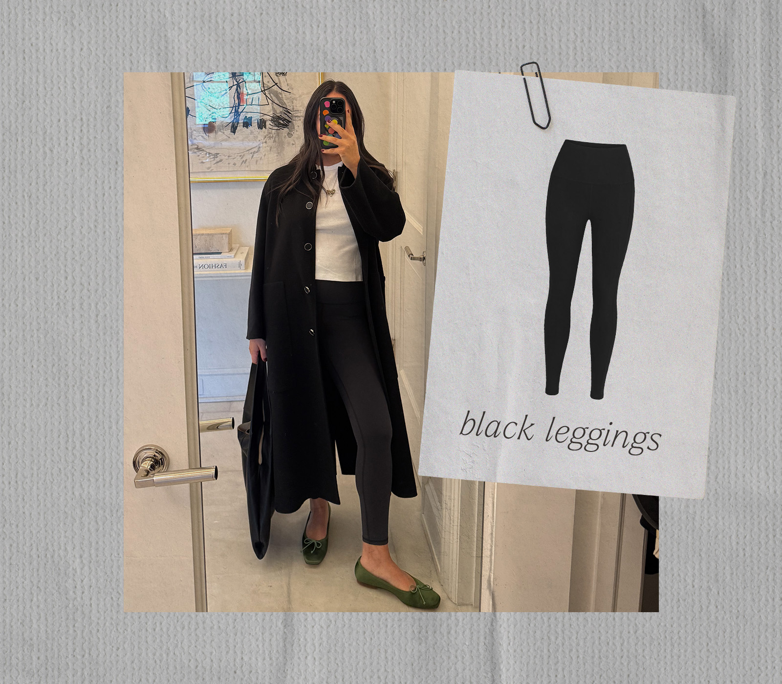 @nicoleakhtarzad wearing black leggings.