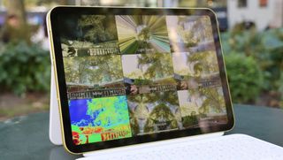 iPad 10.9 (2022) frontkamera med aktiveret filter