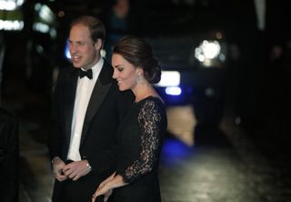 The Duke and Duchess of Cambridge arriving at the Royal Variety Performance together
