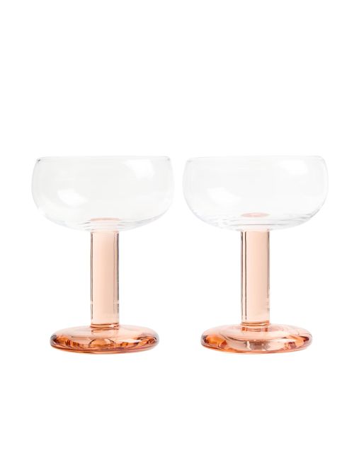 2-Pack Mouth-Blown Coupe Glasses